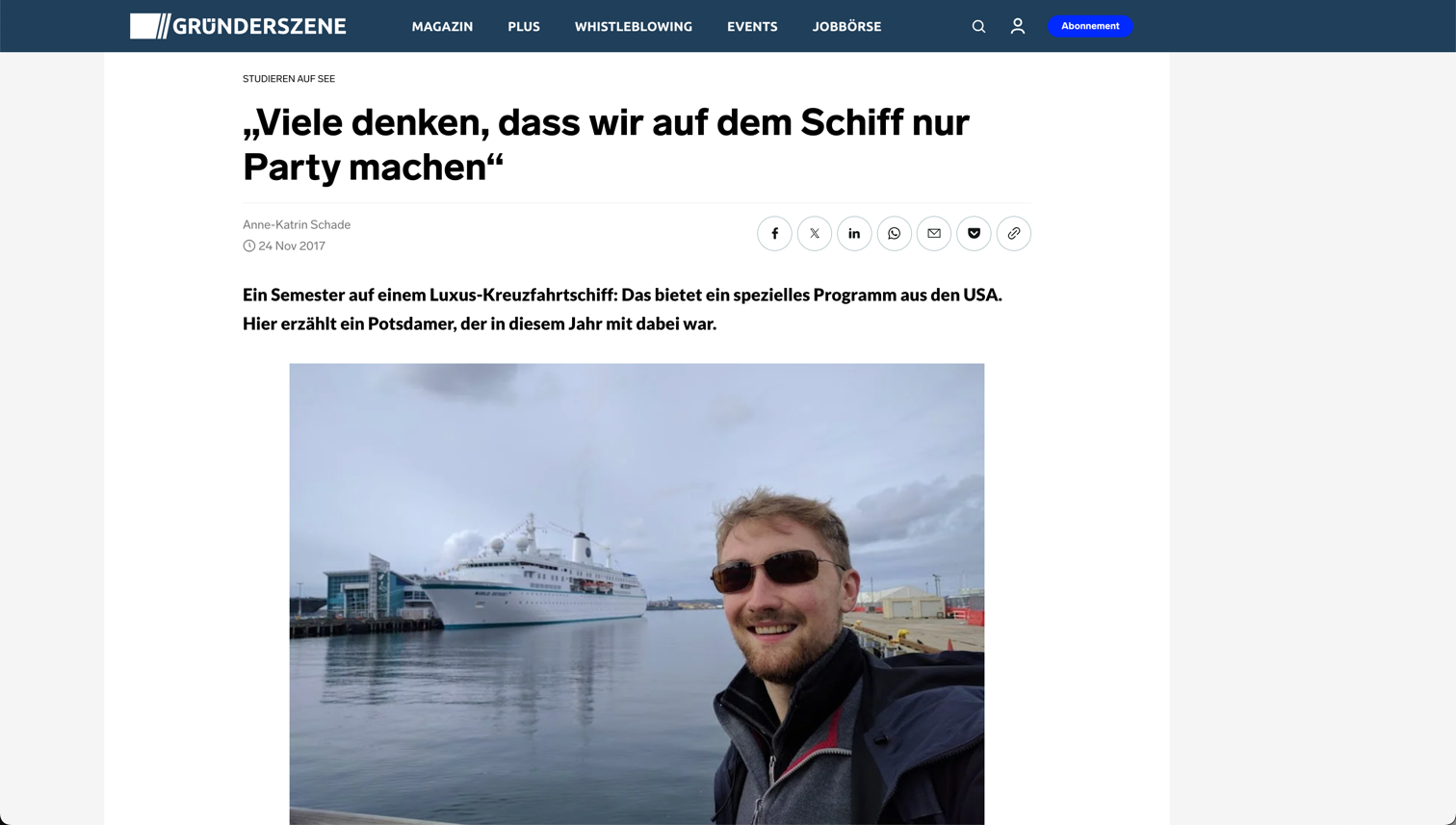 Semester at Sea experience